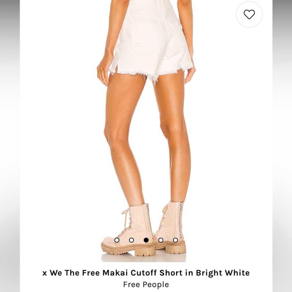 White cutoff shorts